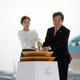 Honorary Ambassador of the 2018 PyeongChang Olympics and 2010 Olympic champion Yuna Kim lighting the Olympic flame.